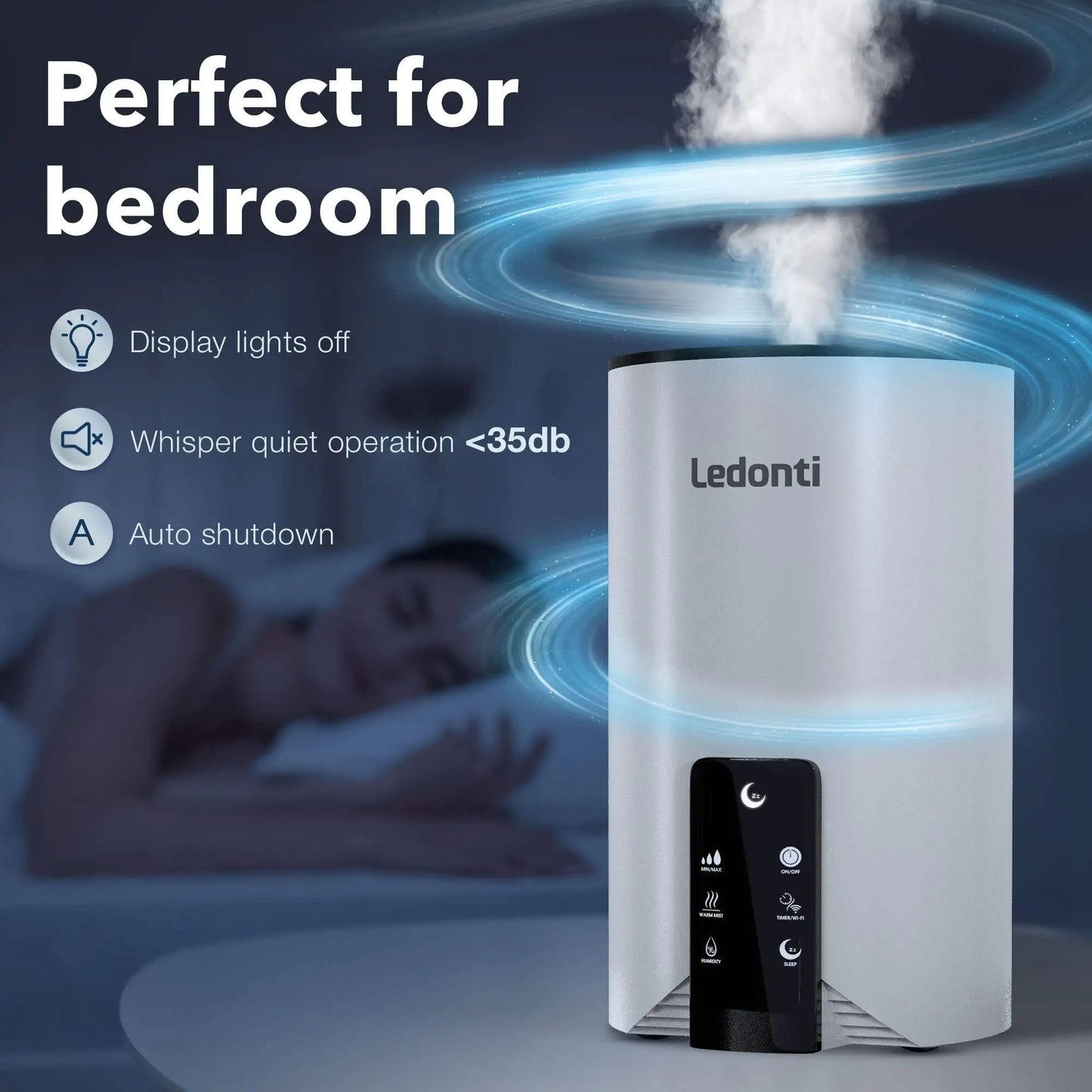 WiFi Control Humidifiers for Bedroom Dual Mist (Cool & Warm) ! Humidifier 4L