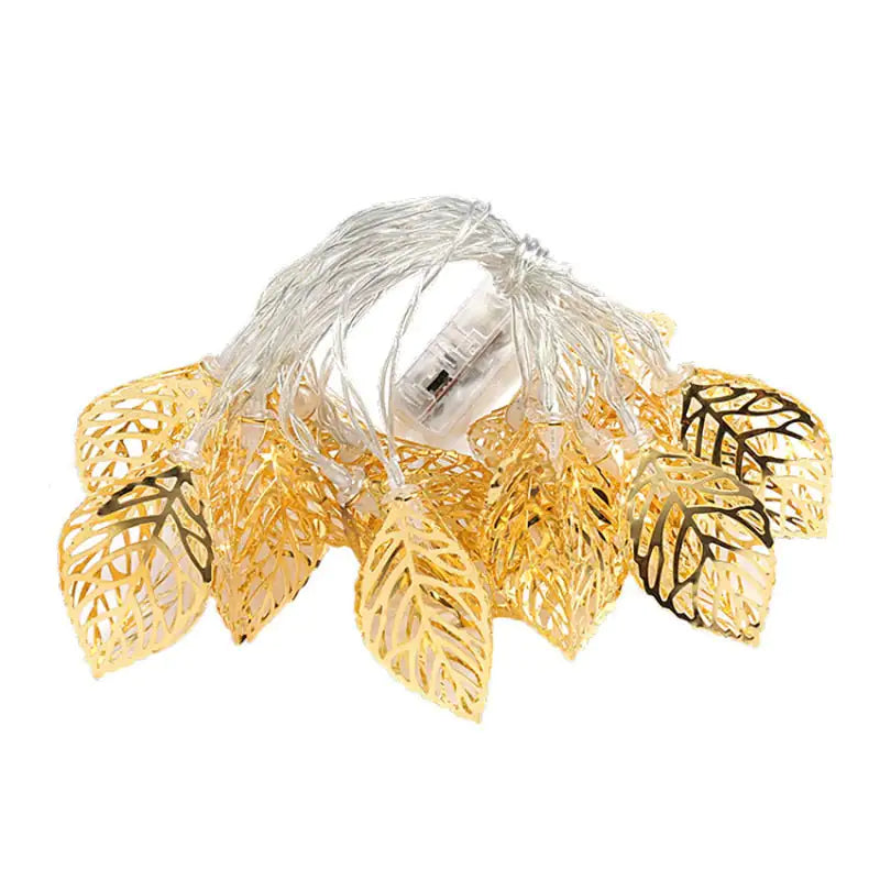 Elegant and Enchanting Garland Leaf Lights