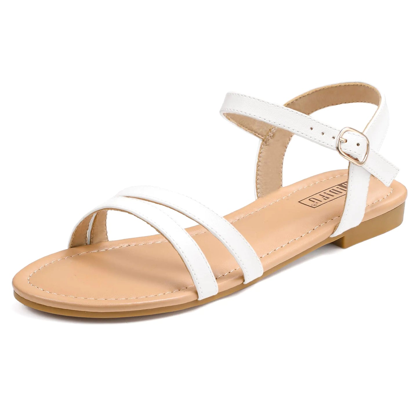 IDIFU Chic White Strappy Sandals