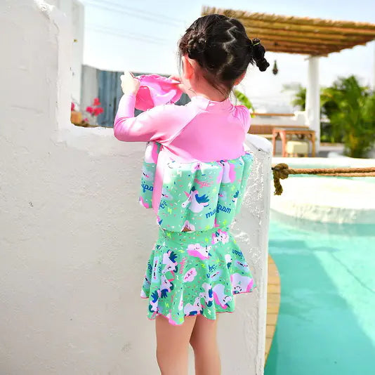 Cute Long Sleeve Flotation Swimwear for Kids