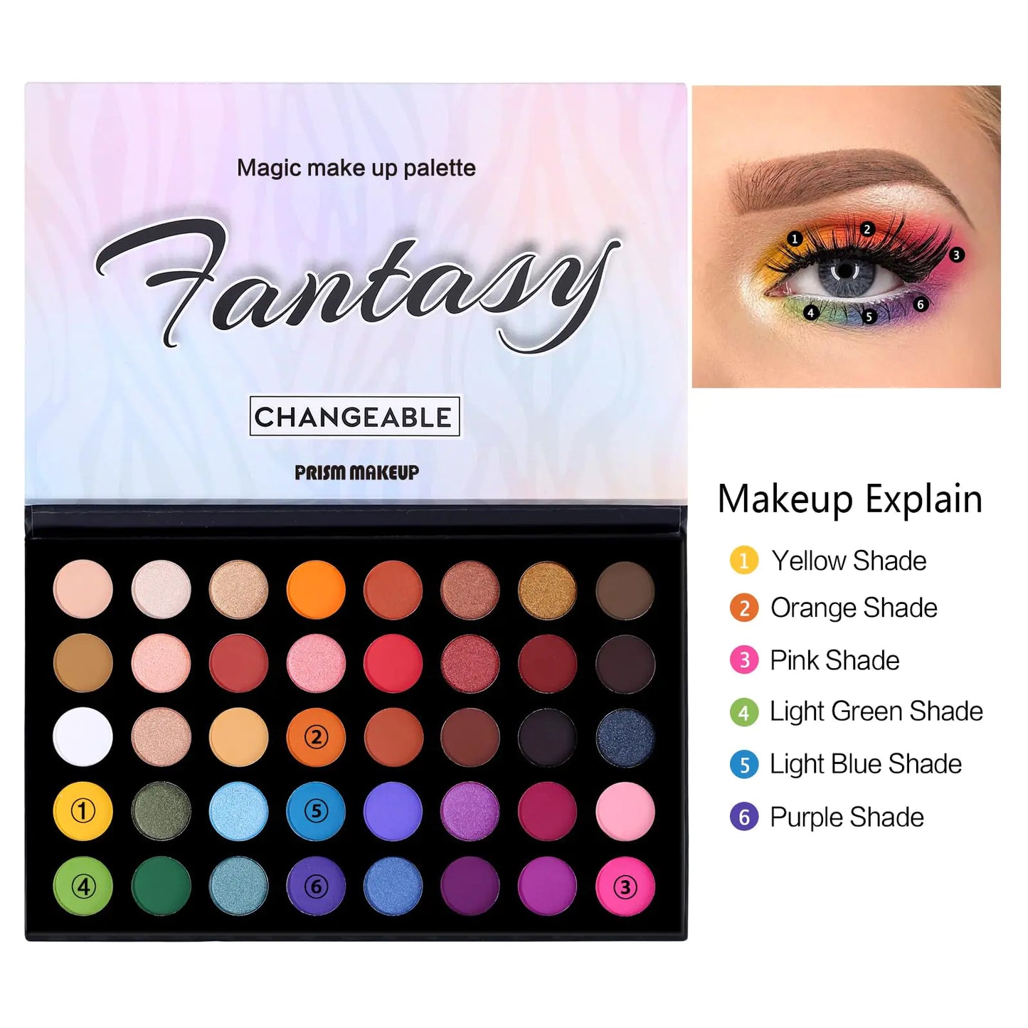 Highly Pigmented Eye Makeup Palette, Matte Shimmer Metallic Eyeshadow Pallet Long Lasting Blendable Natural Colors Make Up Eye Shadows Cosmetics Gift Kit Colorful Palette
