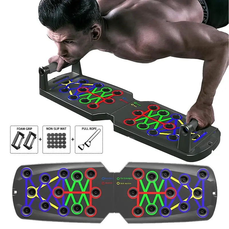 Compact Multi-Exercise Push-Up Board