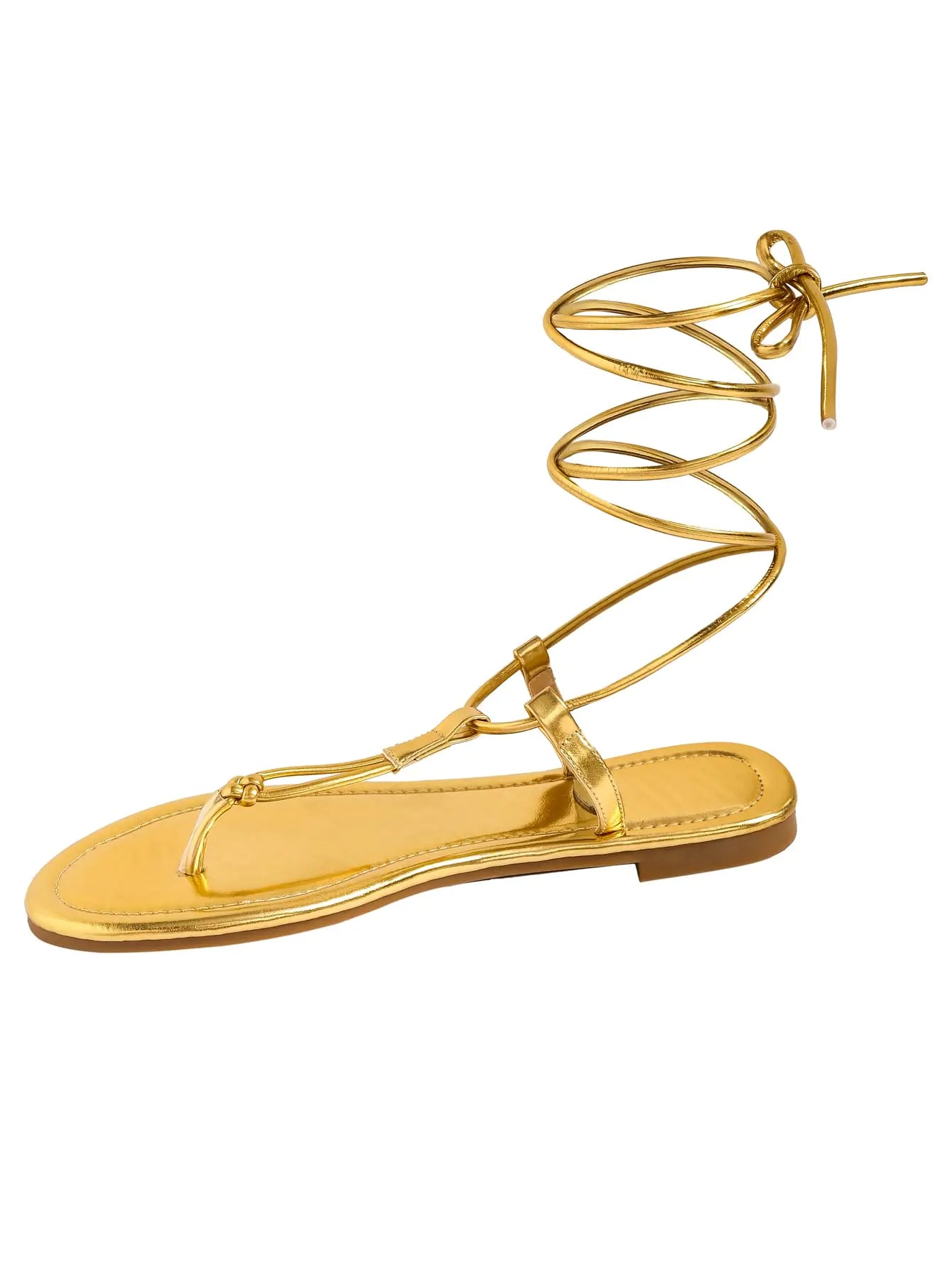 GlitzyTie Womens Lace-Up Sandals