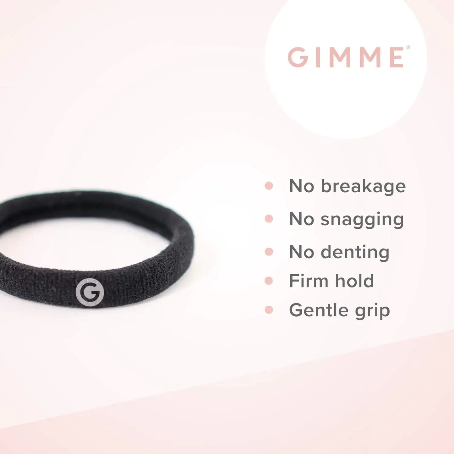 Gimme Beauty - Any Fit No Damage Hair Ties - Neutrals - Seamless Microfiber Hair Elastic - Hair Accessories With All Day Hold - No Snagging, Dents, or Breakage Hair Tie Pack (9 Count)