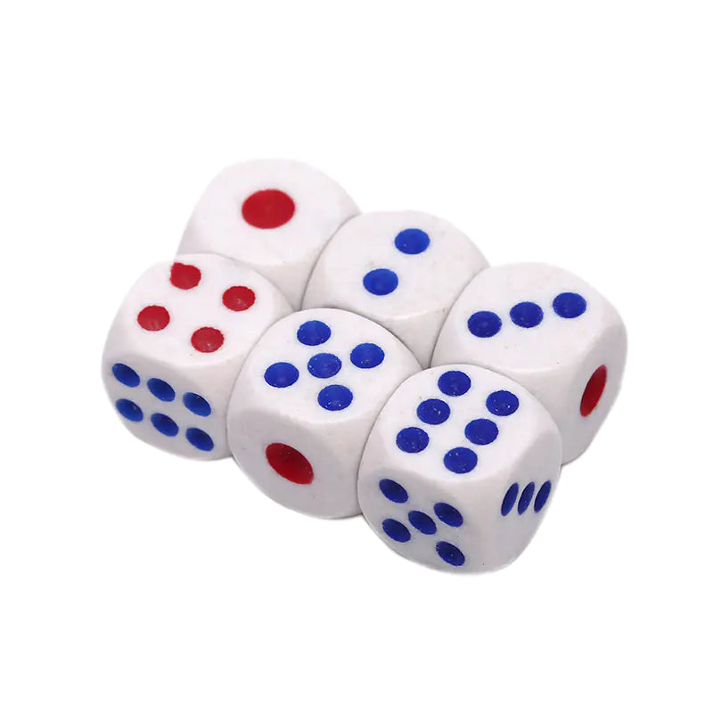 Red and Blue Dot Standard Dice for Bars and KTV