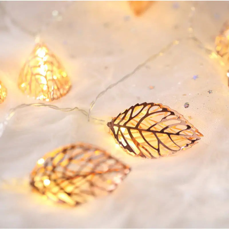 Elegant and Enchanting Garland Leaf Lights