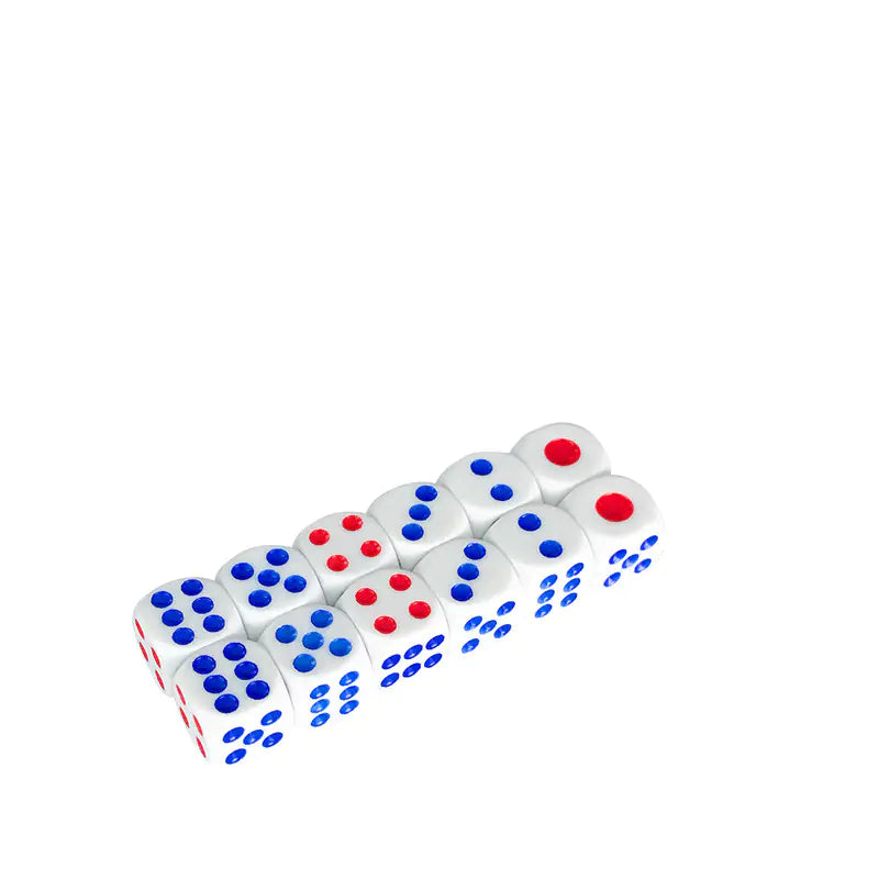 Red and Blue Dot Standard Dice for Bars and KTV