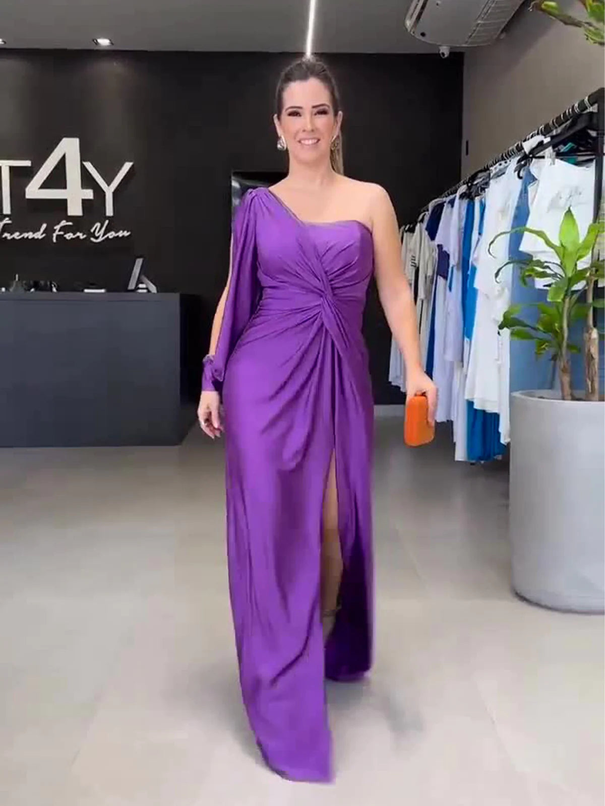 Slim-Fit Waist-Tied Long Skirt