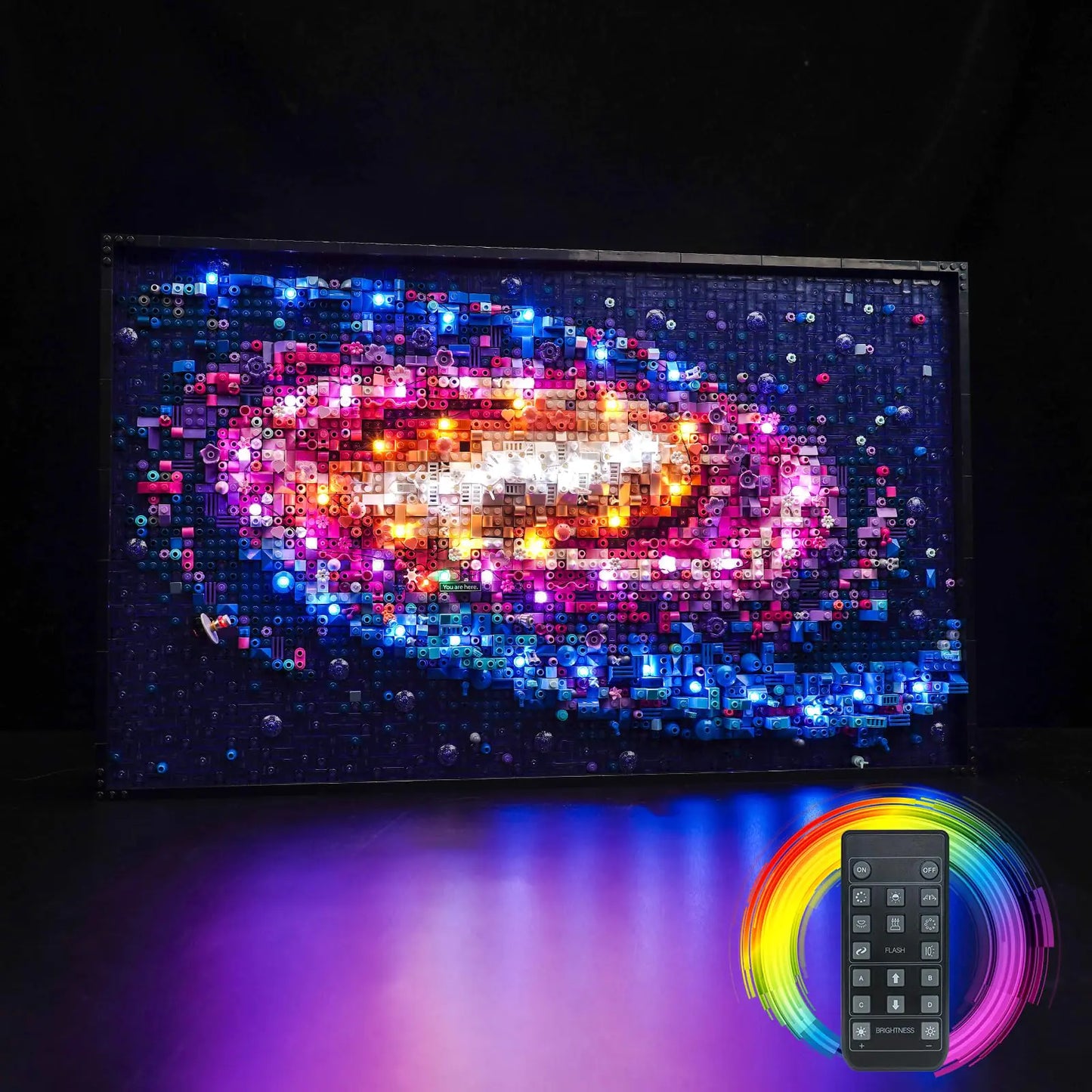 BrickBling LED Lights Compatible with Lego The Milky Way Galaxy Creative Light Kit Compatible with Lego 31212 (Lights Only No Model) (RC Version Light)