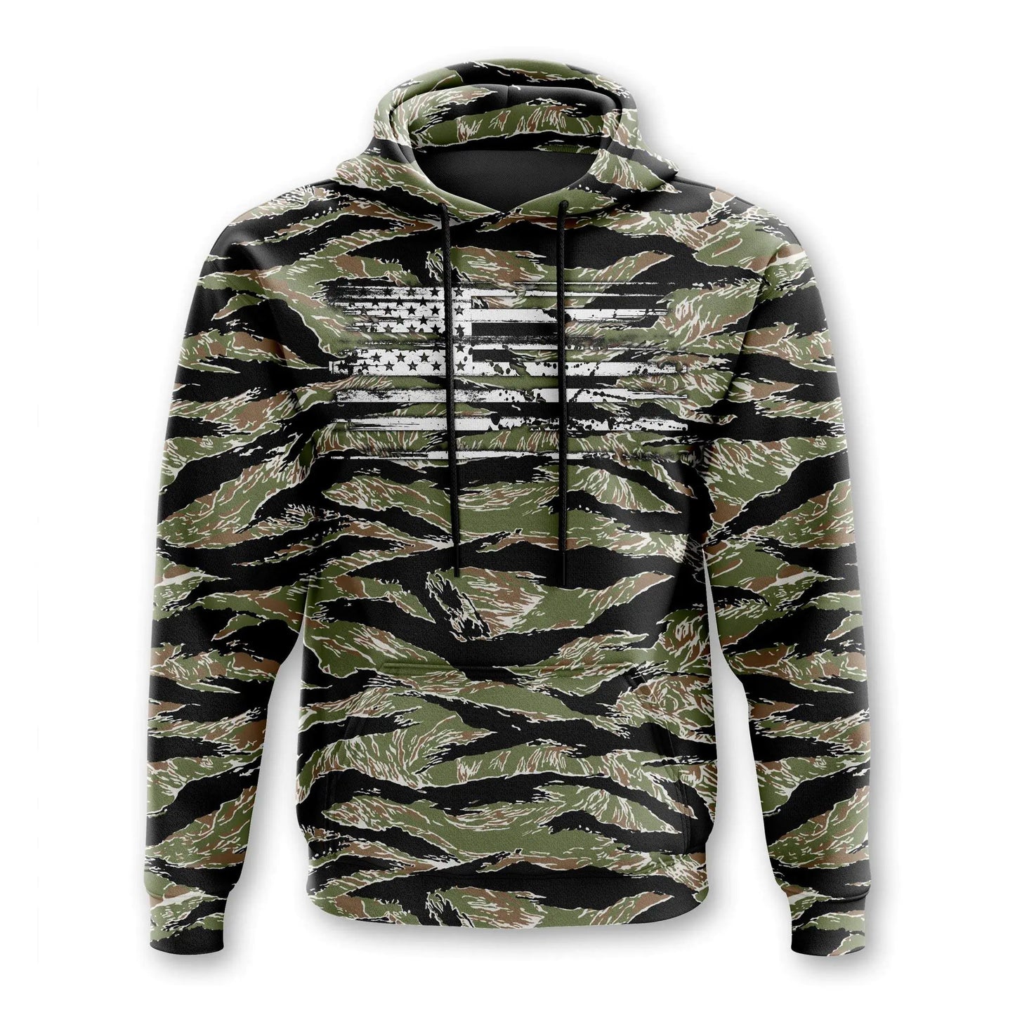 Tactical Pro Supply Patriotic Camo Flag Heavyweight Hoodies for Men and Women | Decorated in The USA