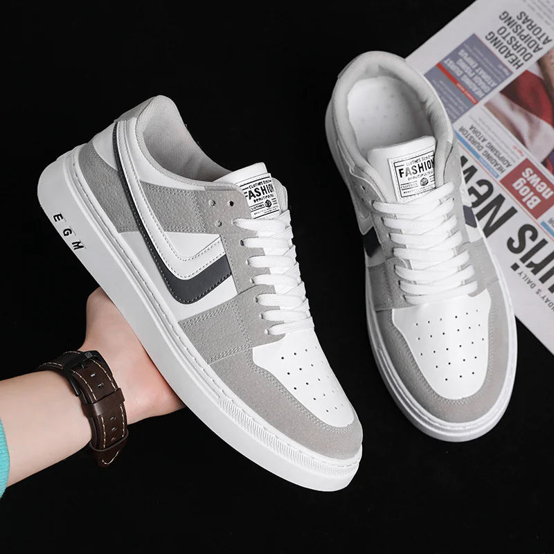 Men's Versatile White Sports Sneakers – Casual & All-Occasion