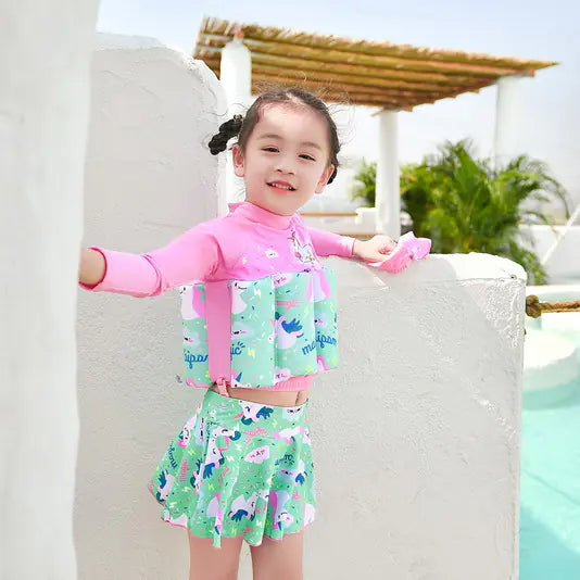 Cute Long Sleeve Flotation Swimwear for Kids