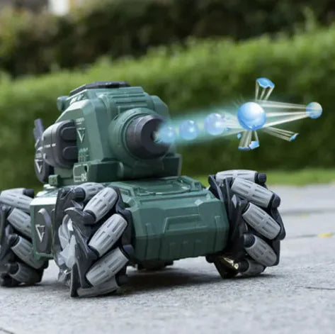 Remote Control Tank Toy with Lights and Water Bombs
