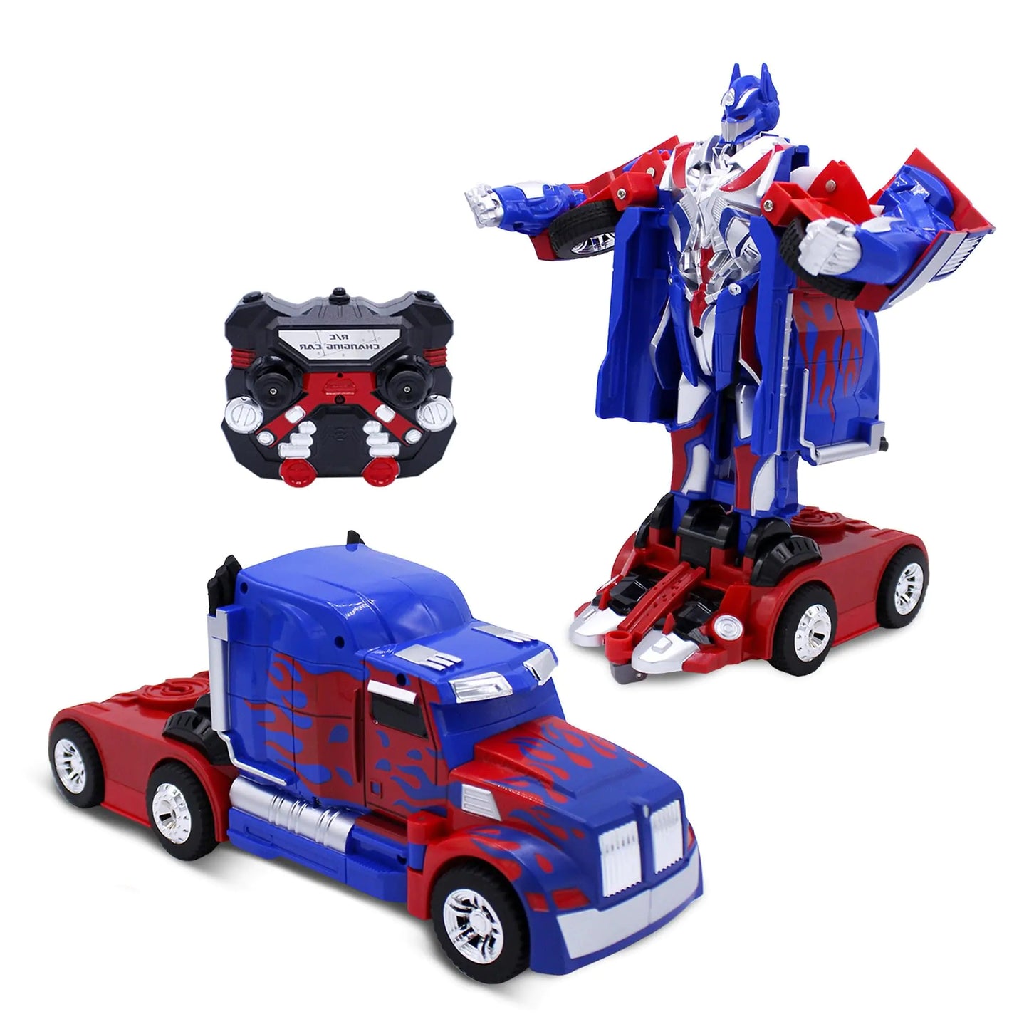 Family Smiles Kids Transforming Robot RC Car Toys Boys 8-13 Remote Control Gift 2 Battery