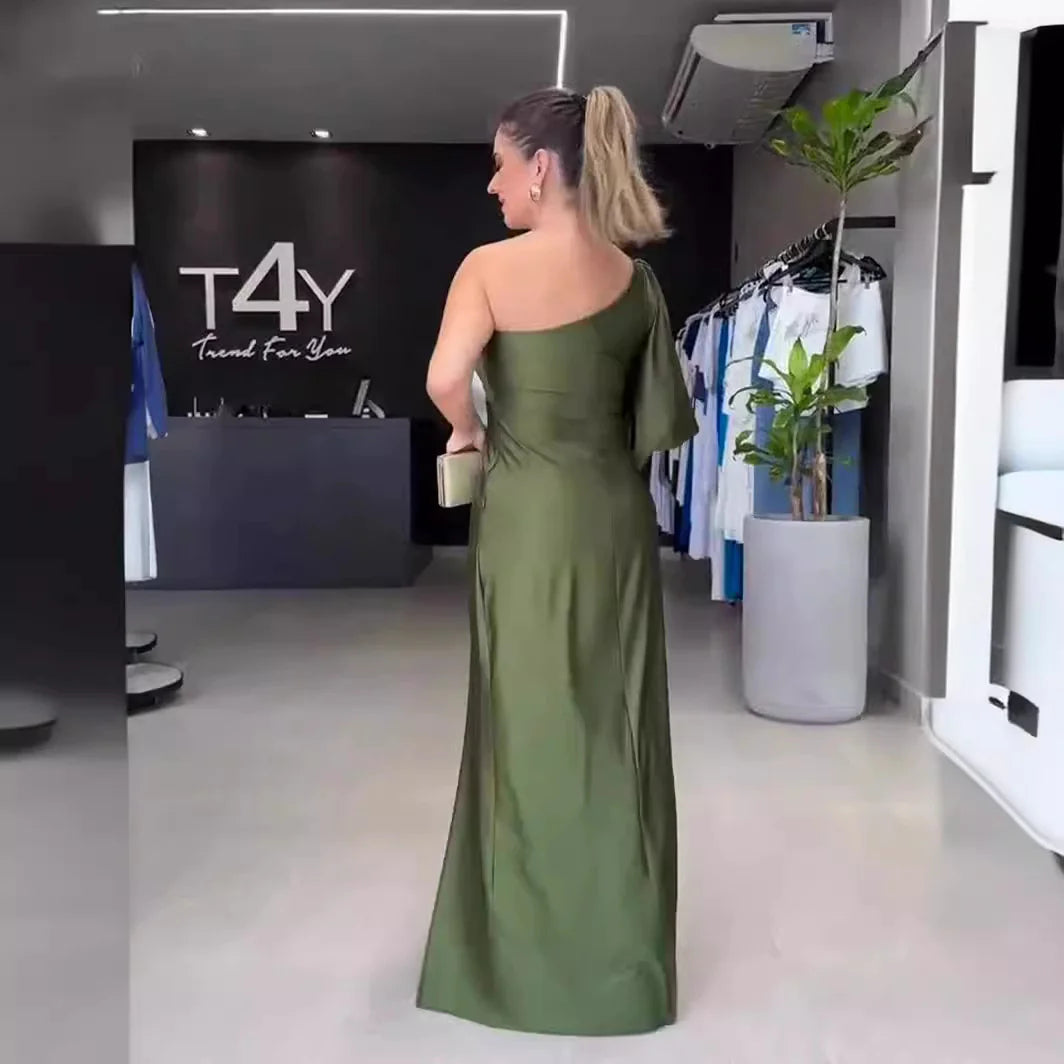 Slim-Fit Waist-Tied Long Skirt