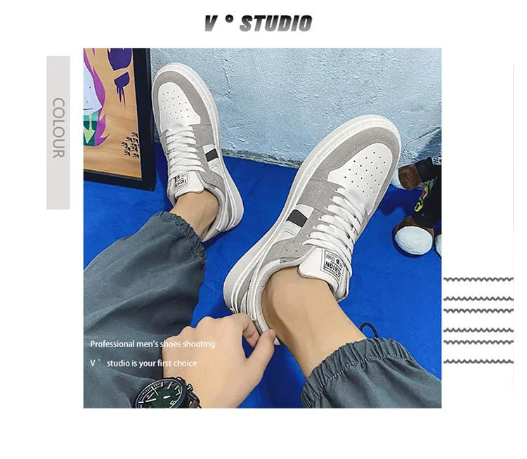 Men's Versatile White Sports Sneakers – Casual & All-Occasion