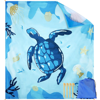 masso Beach Blanket Waterproof Sandproof 10X 9 Extra Large Beach Mat Oversize Quick Drying Durable Outdoor Beach Mat Fits Up to 10 People Lightweight Picnic Mat for Beach Travel Camping Hiking