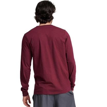 Russell Athletic Men's Dri-Power Long Sleeve Tees, Moisture Wicking, Odor Protection, UPF 30+ X-Large Maroon