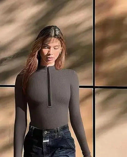 Snatched Zip Up Bodysuit