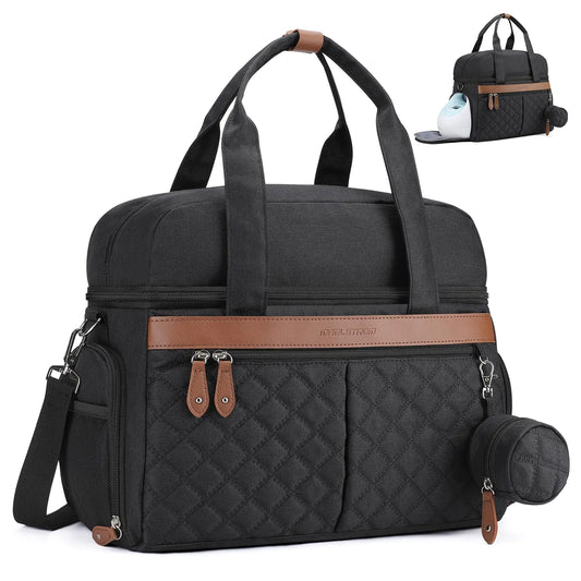 Breast Pump Diaper Tote with Laptop & Cooler Storage