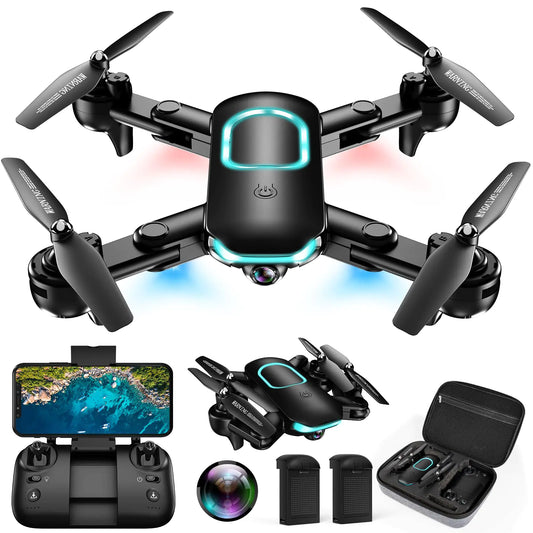 REDRIE FlyCam Drone - Foldable Quadcopter with 1080P Camera and Dual Batteries