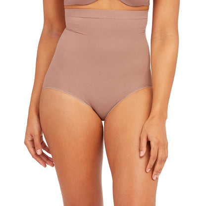 SPANX Seamless Higher Power Panties - Lightweight All-Day Comfort - Core Control Shapewear - High-Waisted Underwear Large (1 Pack) Cafe Au Lait