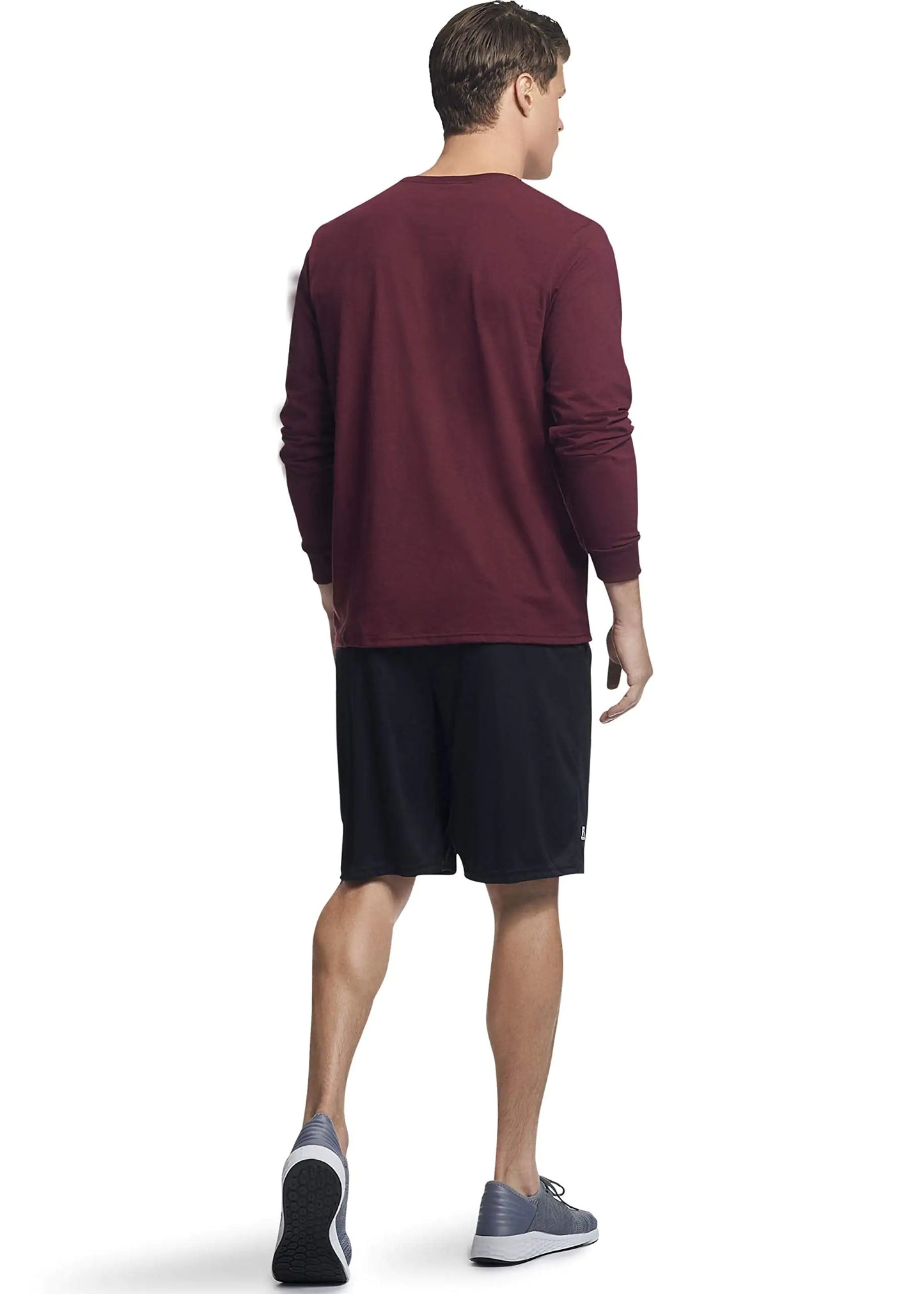 Russell Athletic Men's Dri-Power Long Sleeve Tees, Moisture Wicking, Odor Protection, UPF 30+ X-Large Maroon