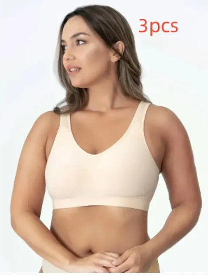 Large Size Light Version Vest Bra Solid Color Base Polyester