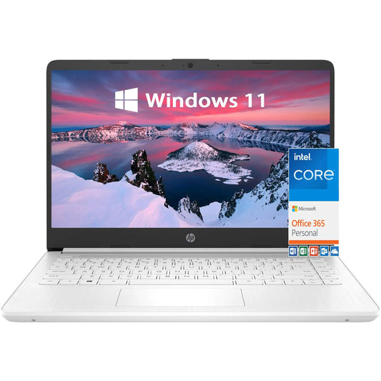 HP-14 inch Laptop-2023 Students-Laptop Windows 11 - Microsoft 365-16GB RAM - 192GB Storage - Quad-core Intel Celeron N4120 - USB C - 12hours Battery Life - Kids Laptop School - Stream Laptop Mini