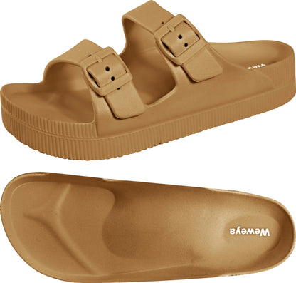 Weweya Arch Support Platform Sandals for Women