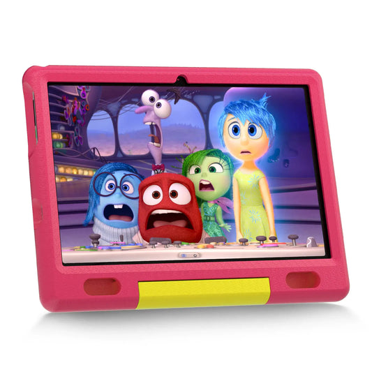 FYMLCPFY Kids Tablet 10 inch Tablet for Kids Android 13 Kid Tablet 6GB+64GB 128GB Expand Parent Controls 5+8MP Dual Camera 5000mAh Android Tablet with Case (Pink)
