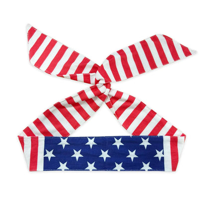 hhdatc American Country Flag Tie Headband with National FlagUSA Banadan mexico Headband for Men team USA olympic apparel