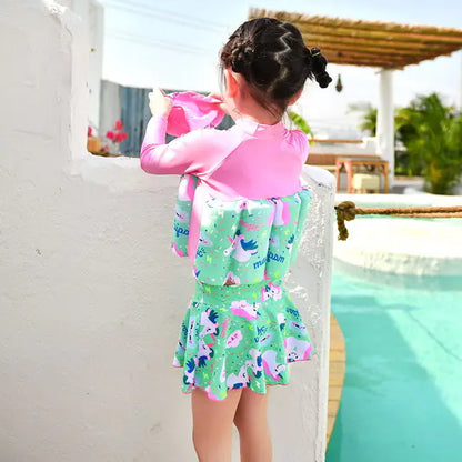Cute Long Sleeve Flotation Swimwear for Kids