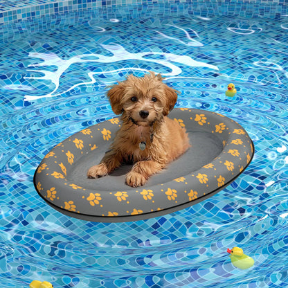 Pet Soft Dog Float Raft - Inflatable Dog Swimming Float for Summer (Small Grey)