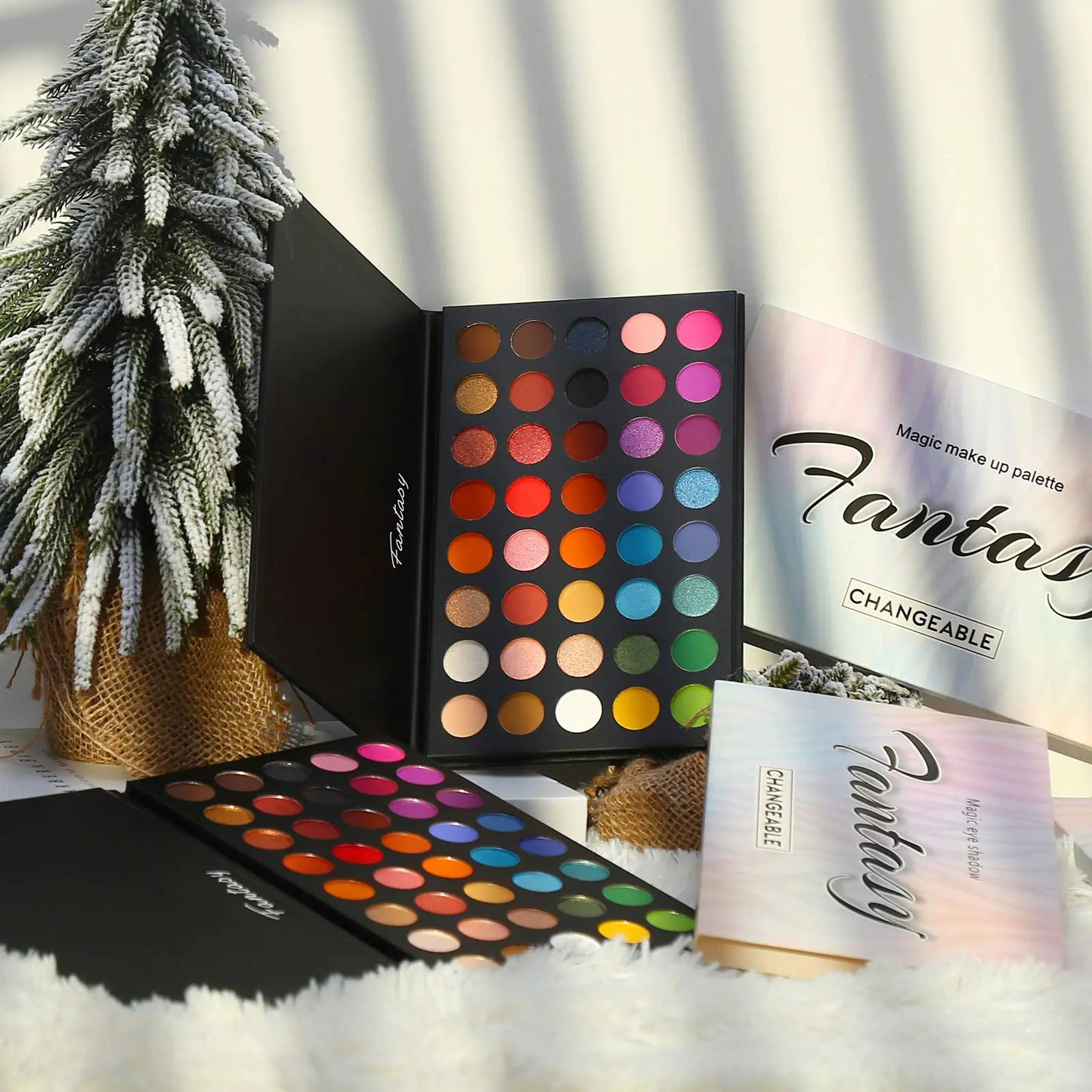 Highly Pigmented Eye Makeup Palette, Matte Shimmer Metallic Eyeshadow Pallet Long Lasting Blendable Natural Colors Make Up Eye Shadows Cosmetics Gift Kit Colorful Palette