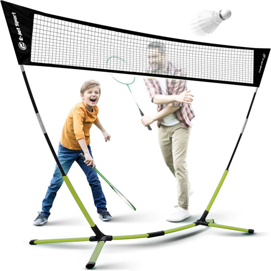 Badminton Net Portable & Instant Setup (Tool Free Assembly) - Backyard Fun Beach Park Picnic Outdoor Games