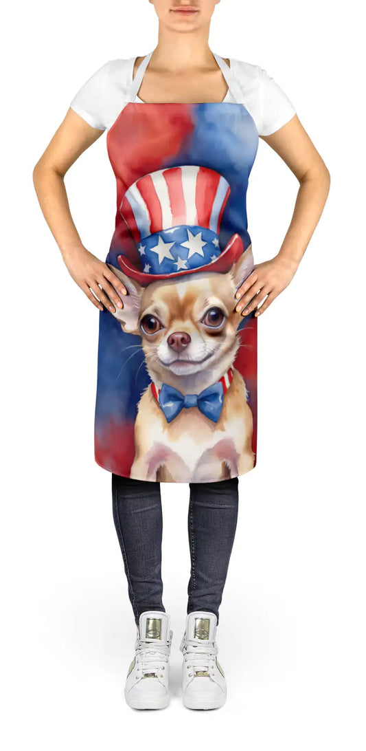 Chihuahua American Flag Chef Apron
