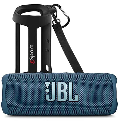 JBL FLIP 6 Waterproof Portable Speaker Bundle with gSport Silicone Sleeve (Blue)