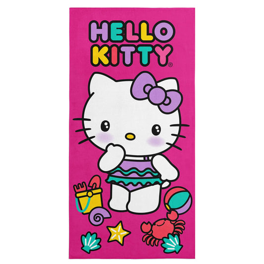 Northwest Hello Kitty Microfiber Beach Towel 30" x 60" Hello Beach