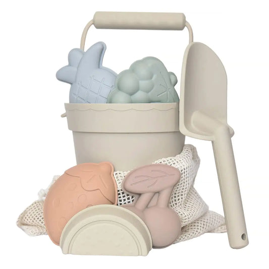 Gr8Dealz.store ForeverElla Silicone Beach Toy Set Eco Friendly Easy to Clean 5 Sand Toy Molds Shovel & Beach Bag Apparel & Accessories > Jewelry