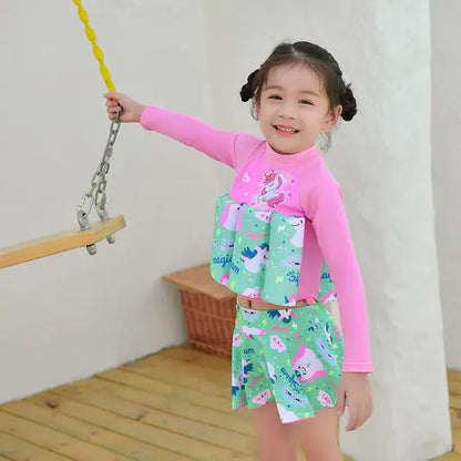 Cute Long Sleeve Flotation Swimwear for Kids
