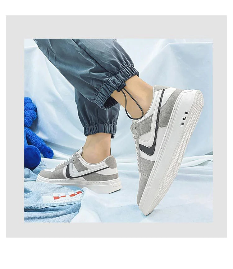 Men's Versatile White Sports Sneakers – Casual & All-Occasion