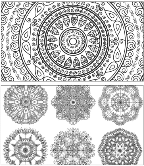 Calm & Color: Adult Decompression Mandala and Ocean Coloring Book