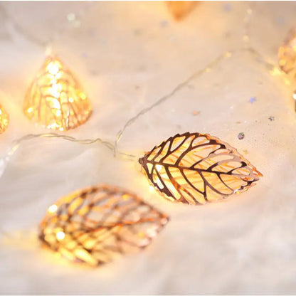 Elegant and Enchanting Garland Leaf Lights