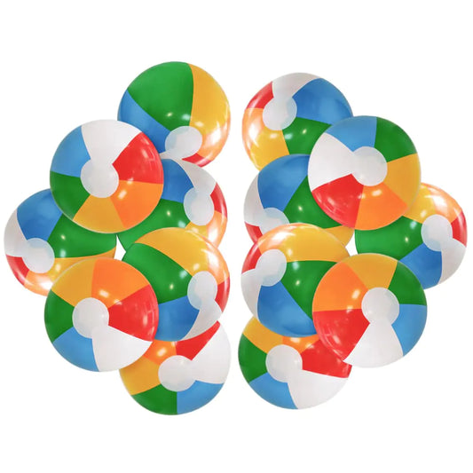Lamnhin 12 Beach Ball for Kids: 14 Pack Beach Balls Bulk Inflatable Pool - Beach Balls Bulk Hawaiian Tropical Theme Party Decorations Favors Supplies