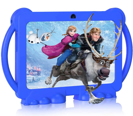 YOBANSE Kids Tablet 7 inch Tablet for Kids 6GB RAM 32GB ROM Android 13 Toddler Tablet with Bluetooth WiFi Dual Camera Children Tablet with Parental Control Educational App(Dark Blue)
