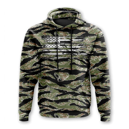 Tactical Pro Supply Patriotic Camo Flag Heavyweight Hoodies for Men and Women | Decorated in The USA