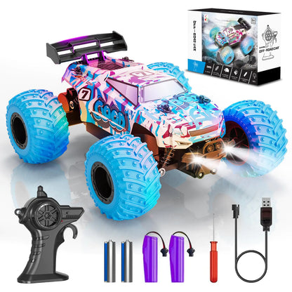 RC Cars Remote Control Car Monster Truck for Boys Age 4-7 8-12 2.4GHz 2WD Rc Car with Bodylight All Terrain Remote Control Truck Toy Cars Fast RC Car 20KMH 40Mins