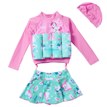 Cute Long Sleeve Flotation Swimwear for Kids