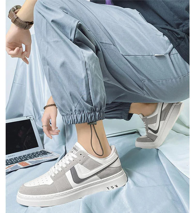 Men's Versatile White Sports Sneakers – Casual & All-Occasion